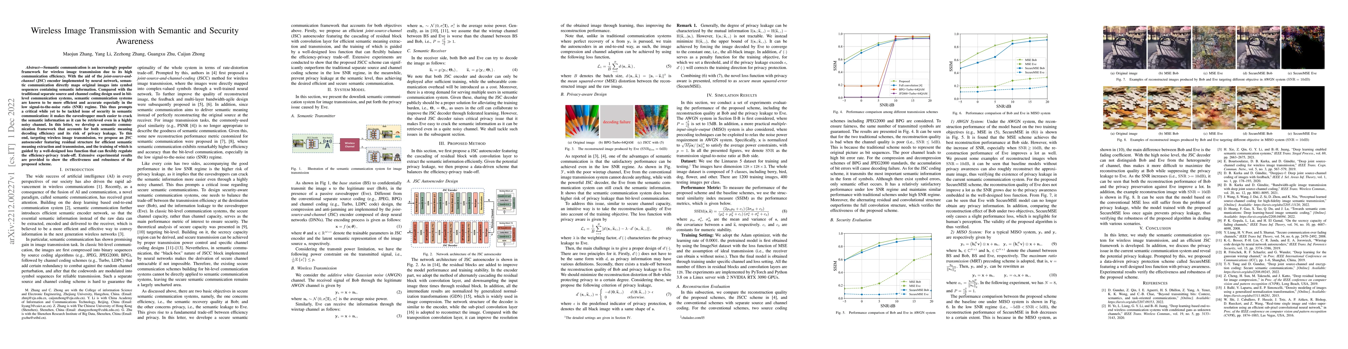 Thumbnail for Wireless Image Transmission with Semantic and Security Awareness