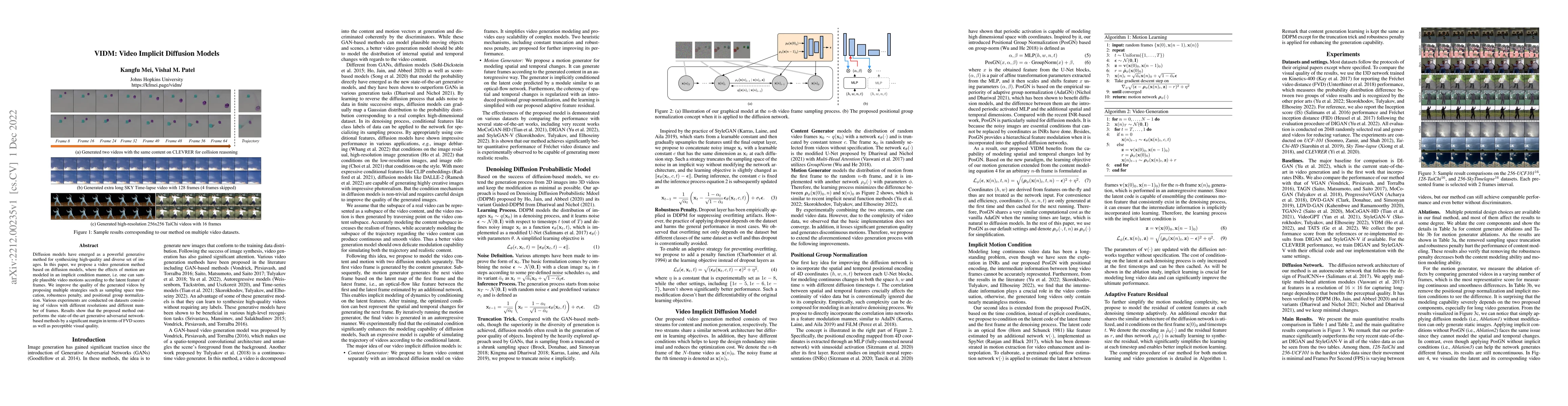 Thumbnail for VIDM: Video Implicit Diffusion Models