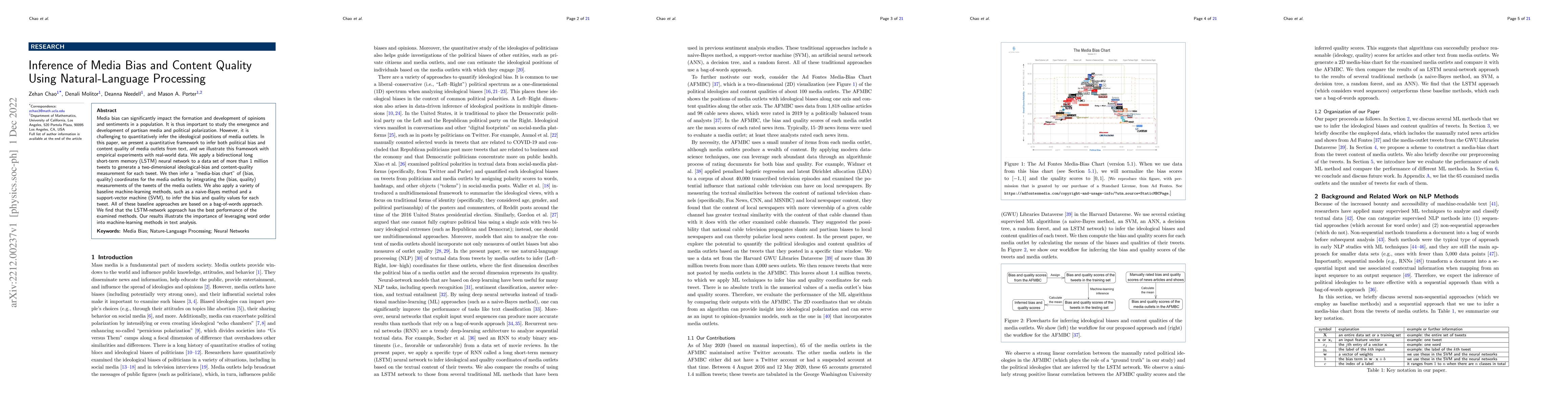 Thumbnail for Inference of Media Bias and Content Quality Using Natural-Language
  Processing