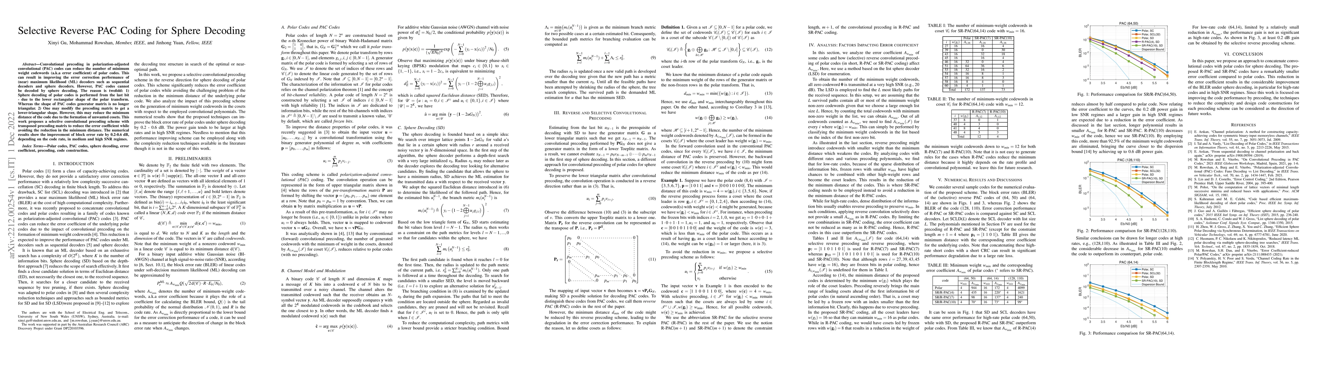 Thumbnail for Selective Reverse PAC Coding for Sphere Decoding