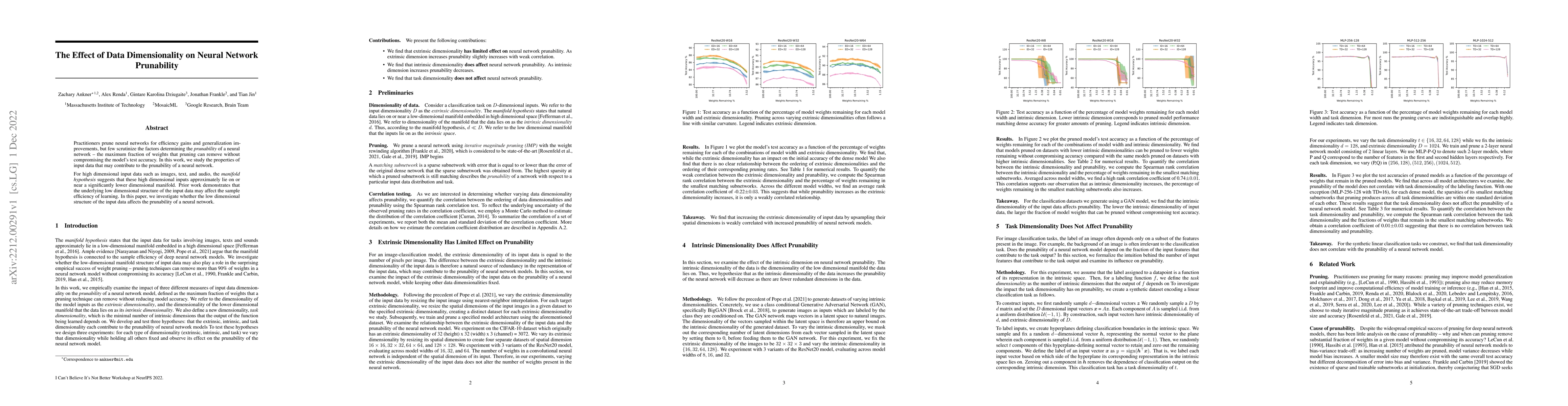 Thumbnail for The Effect of Data Dimensionality on Neural Network Prunability