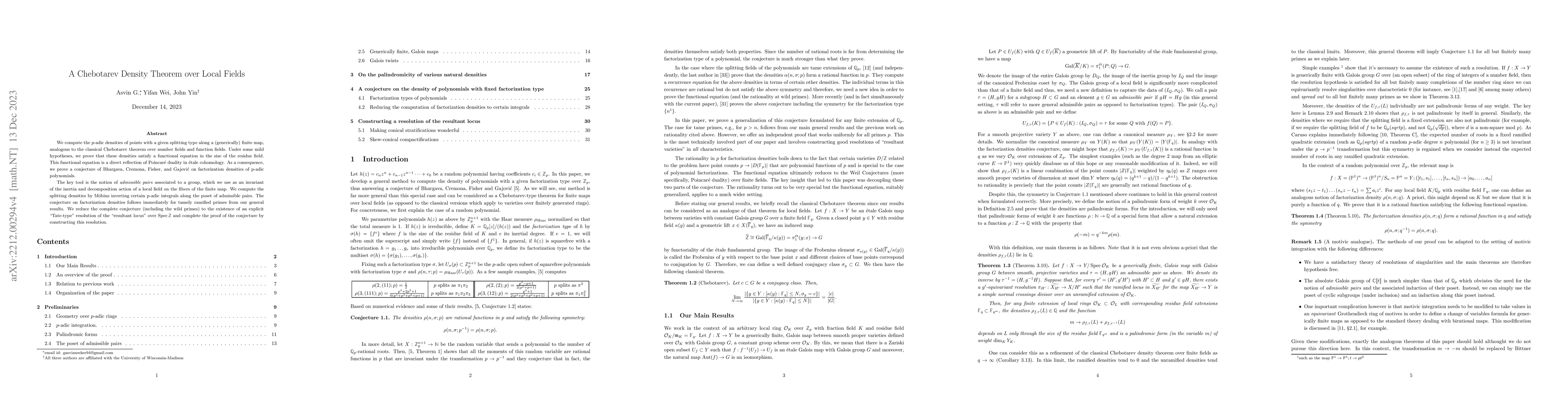 Thumbnail for A Chebotarev Density Theorem over Local Fields