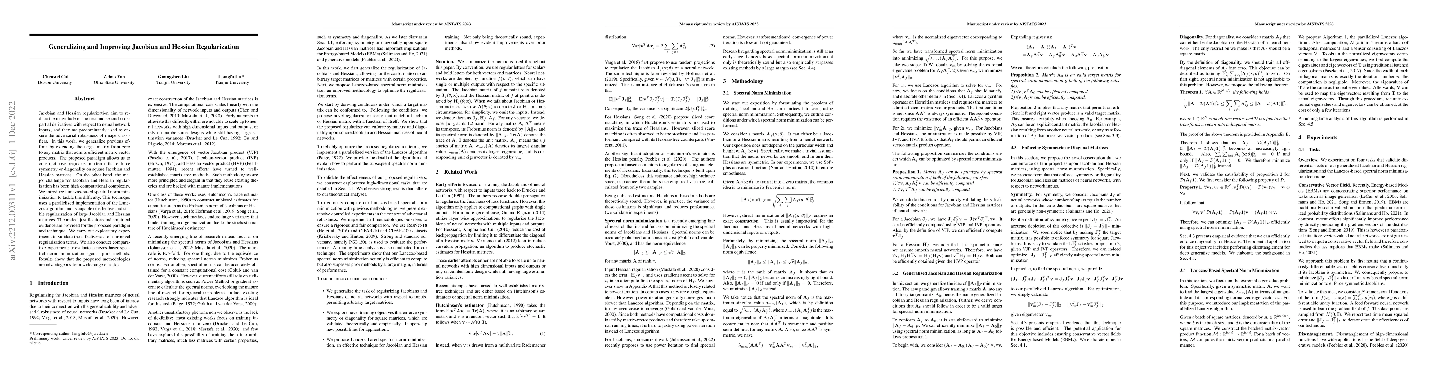Thumbnail for Generalizing and Improving Jacobian and Hessian Regularization