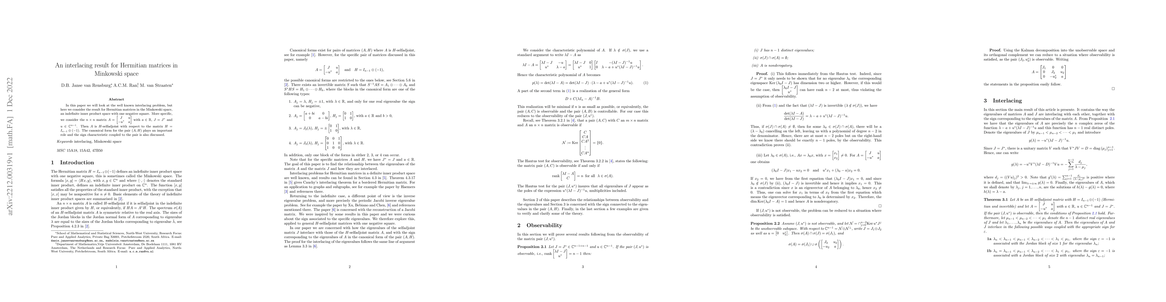 Thumbnail for An interlacing result for Hermitian matrices in Minkowski space