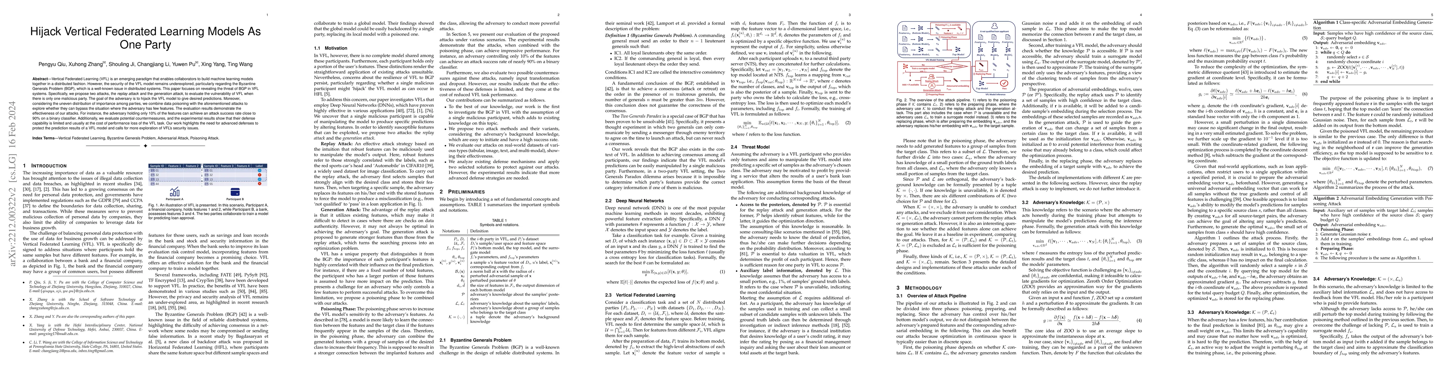 Thumbnail for Hijack Vertical Federated Learning Models As One Party