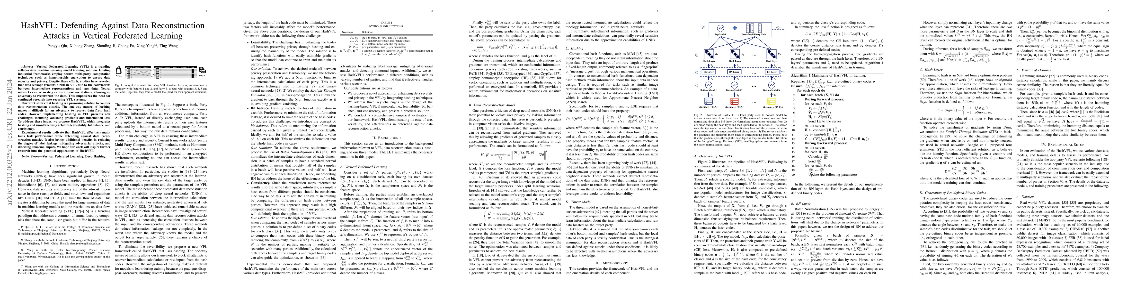 Thumbnail for HashVFL: Defending Against Data Reconstruction Attacks in Vertical
  Federated Learning