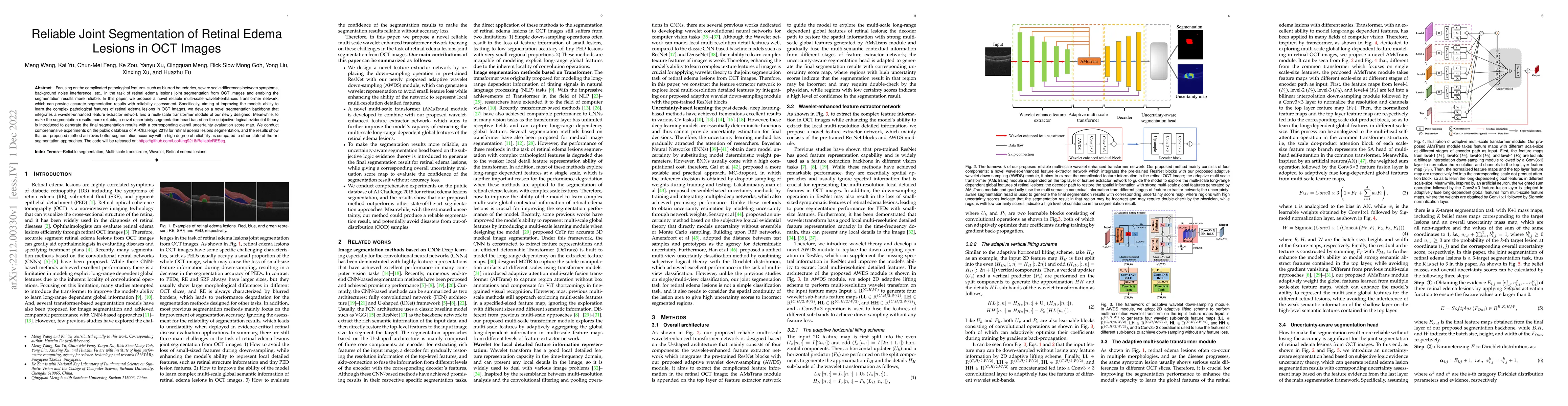 Thumbnail for Reliable Joint Segmentation of Retinal Edema Lesions in OCT Images