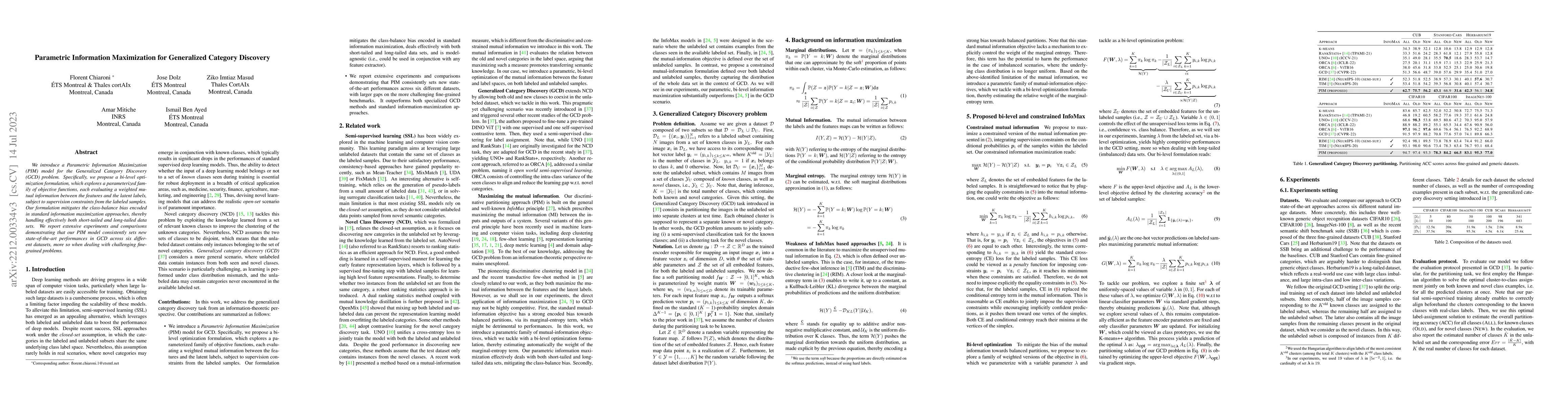 Thumbnail for Parametric Information Maximization for Generalized Category Discovery