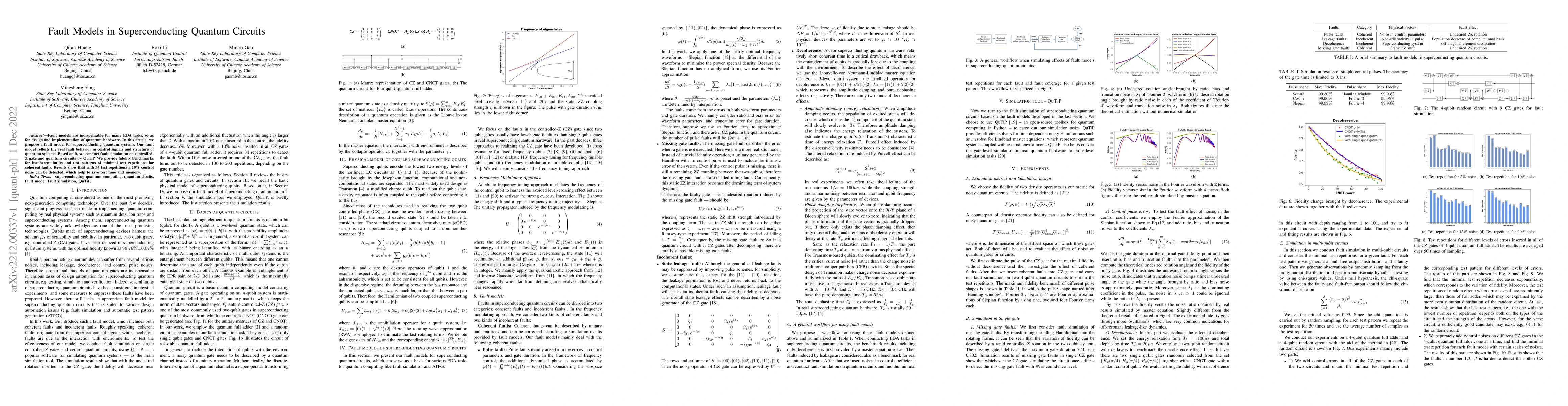 Thumbnail for Fault Models in Superconducting quantum circuits