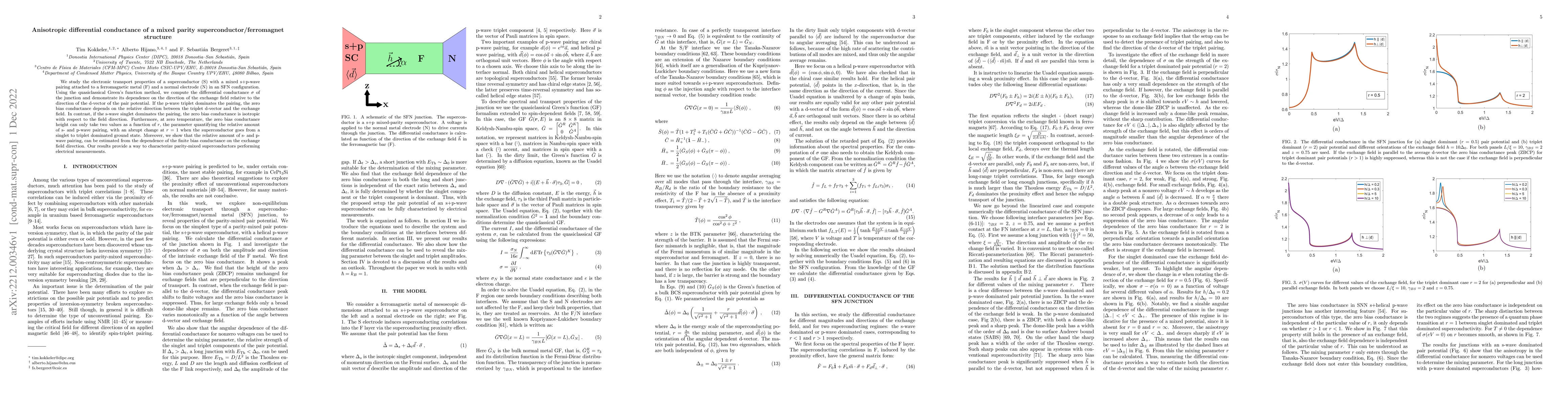 Thumbnail for Anisotropic differential conductance of a mixed parity
  superconductor/ferromagnet structure
