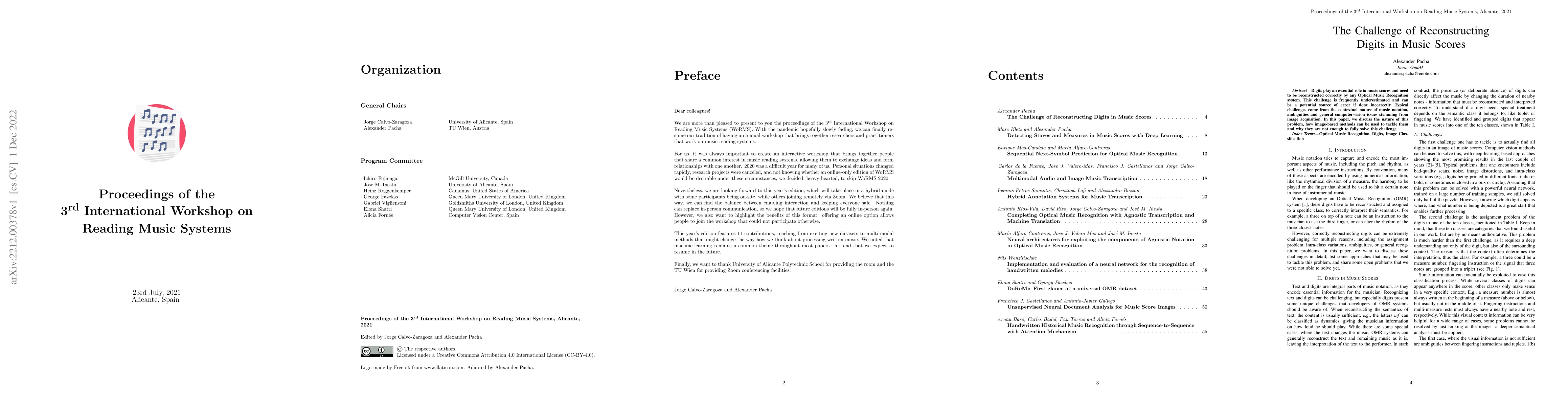 Thumbnail for Proceedings of the 3rd International Workshop on Reading Music Systems