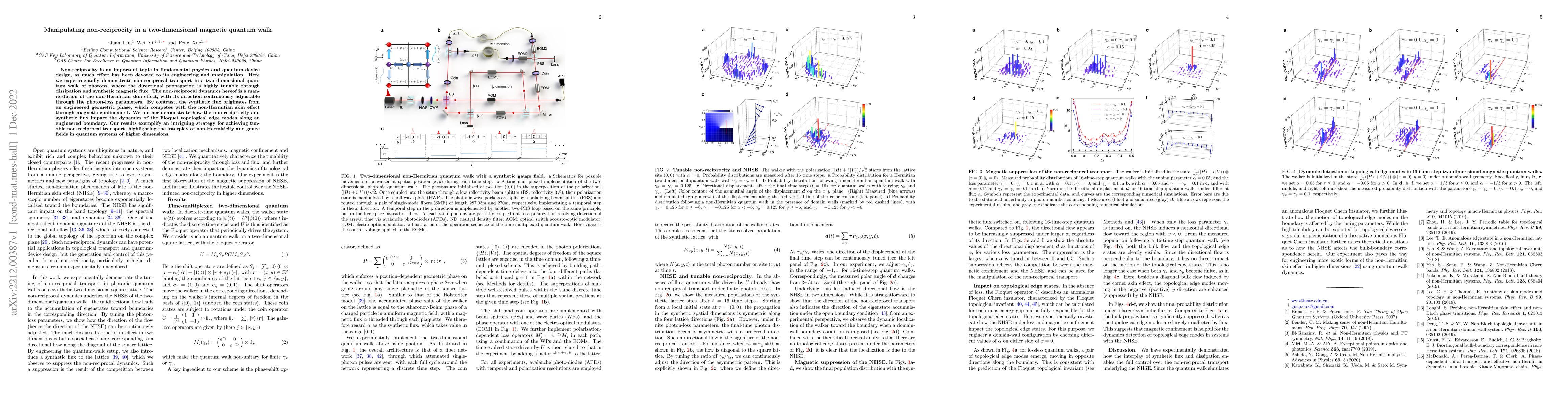 Thumbnail for Manipulating non-reciprocity in a two-dimensional magnetic quantum walk