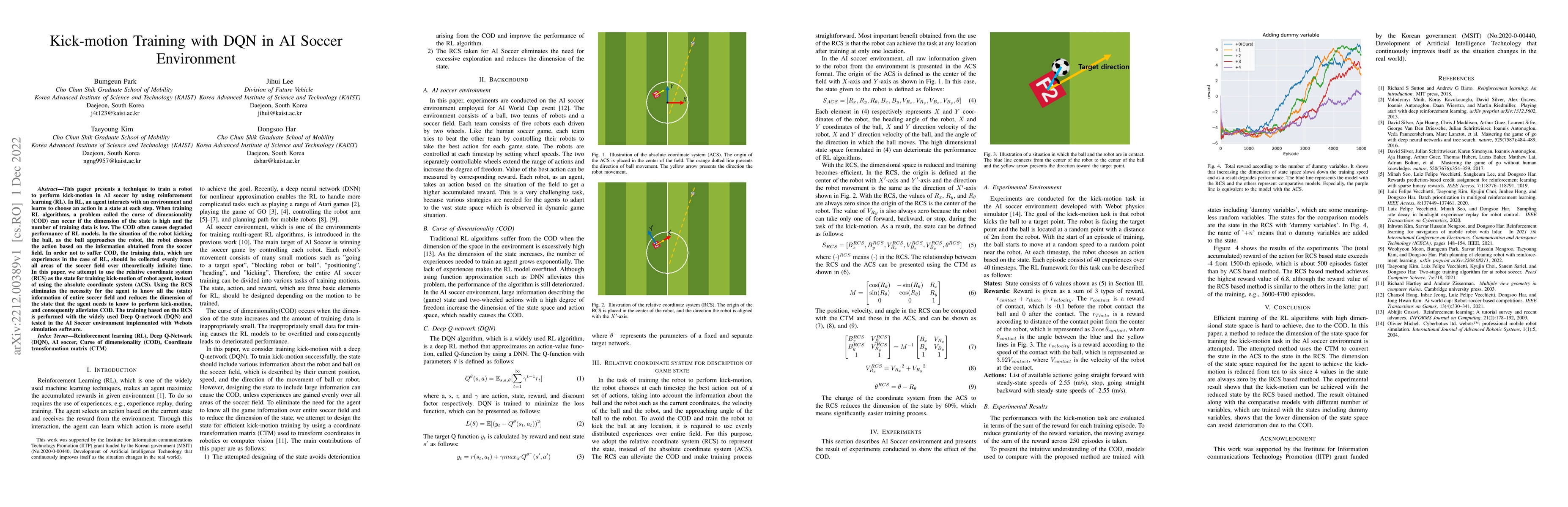 Thumbnail for Kick-motion Training with DQN in AI Soccer Environment