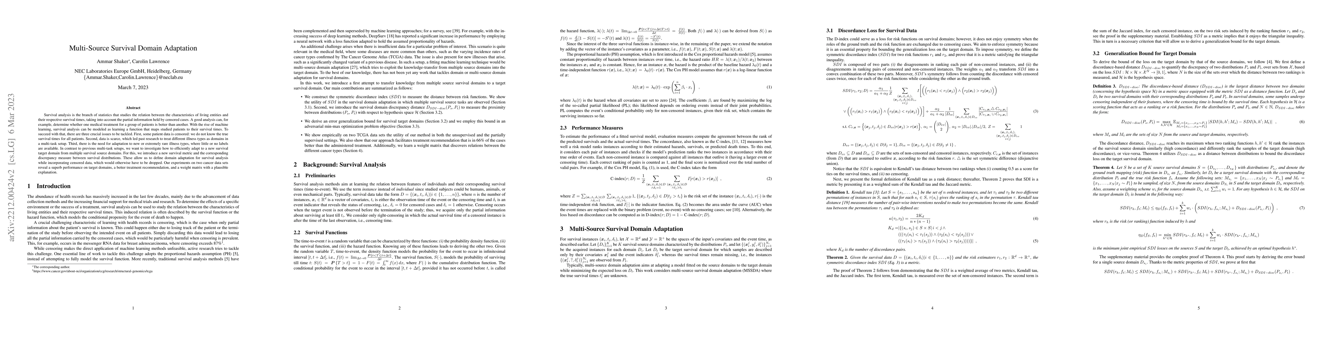 Thumbnail for Multi-Source Survival Domain Adaptation