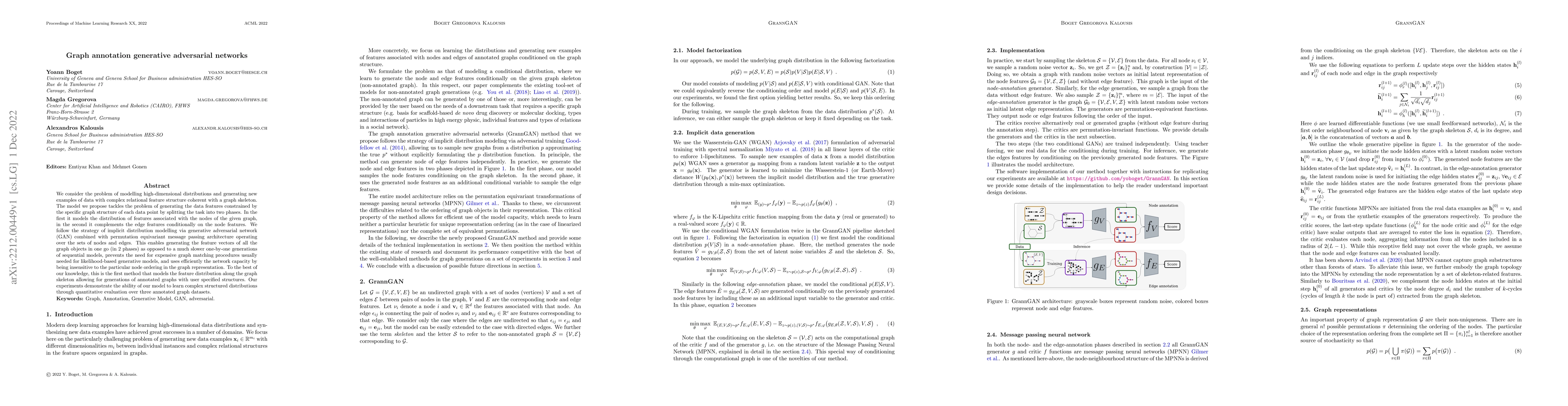 Thumbnail for GrannGAN: Graph annotation generative adversarial networks