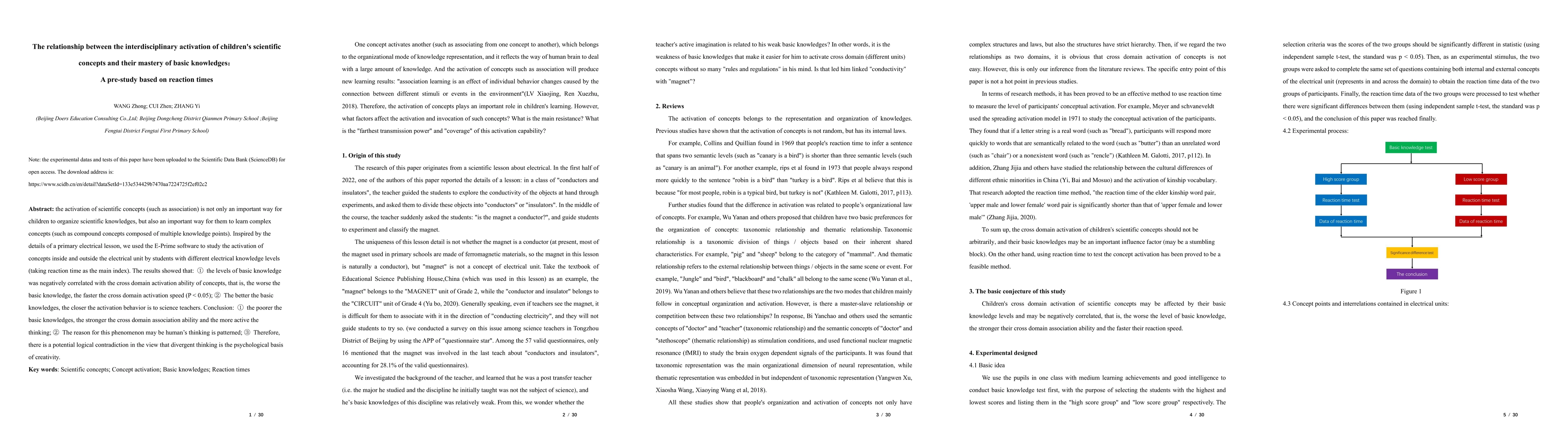 Thumbnail for The relationship between the interdisciplinary activation of children's
  scientific concepts and their mastery of basic knowledges: a pre study based
  on reaction times