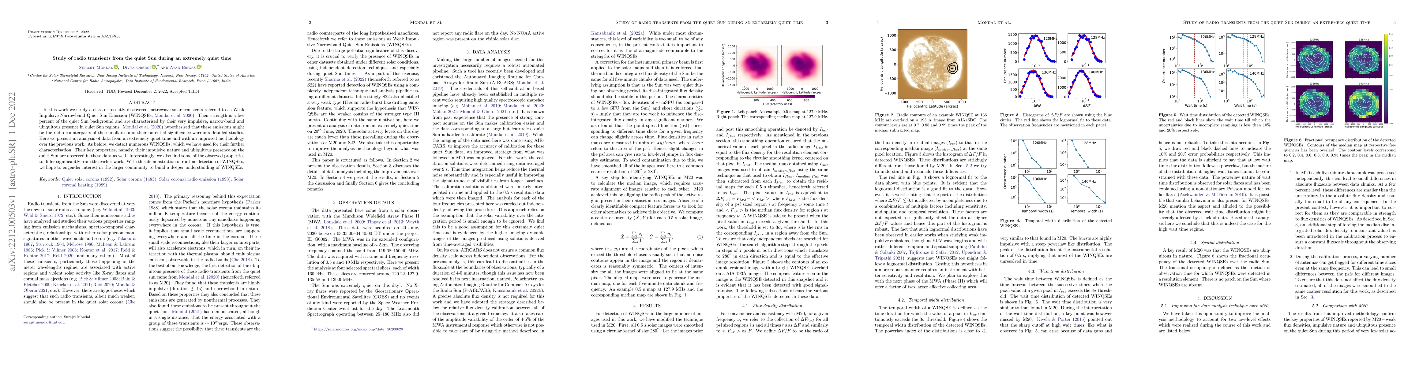 Thumbnail for Study of radio transients from the quiet Sun during an extremely quiet
  time