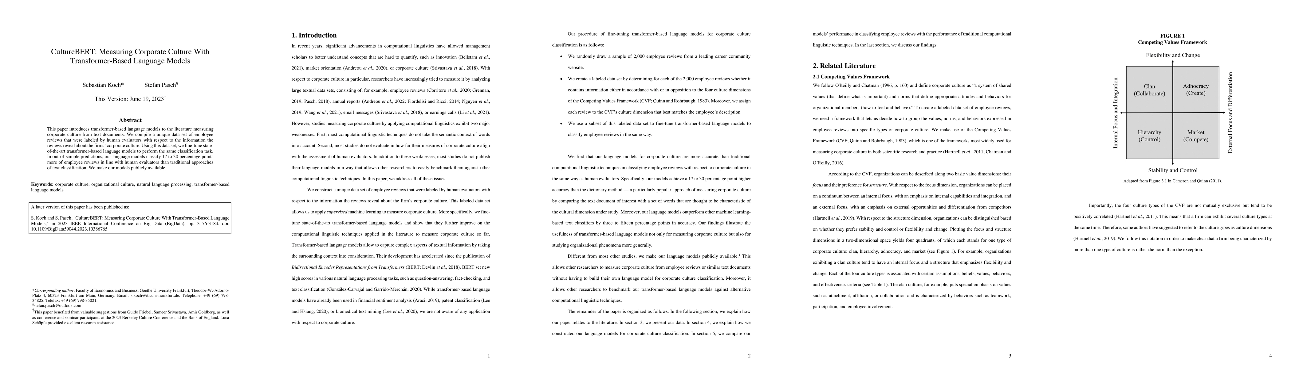 Thumbnail for CultureBERT: Measuring Corporate Culture With Transformer-Based Language
  Models