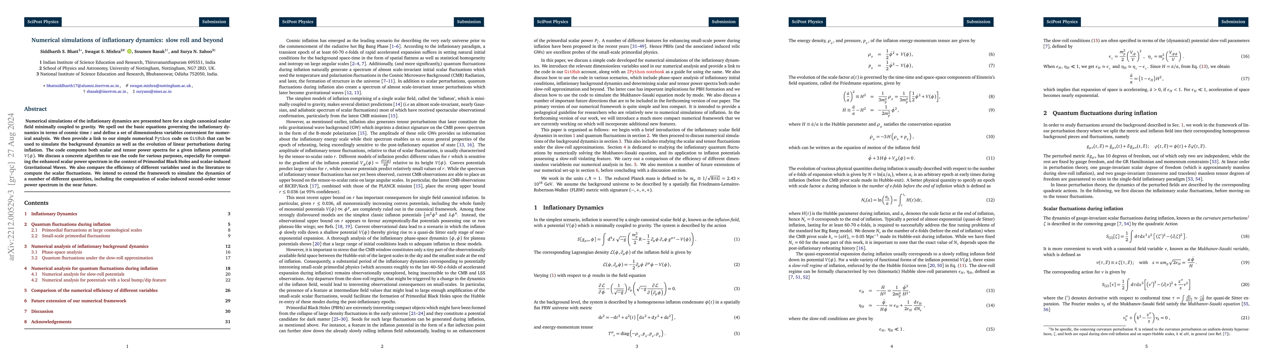 Thumbnail for Numerical simulations of inflationary dynamics: slow roll and beyond