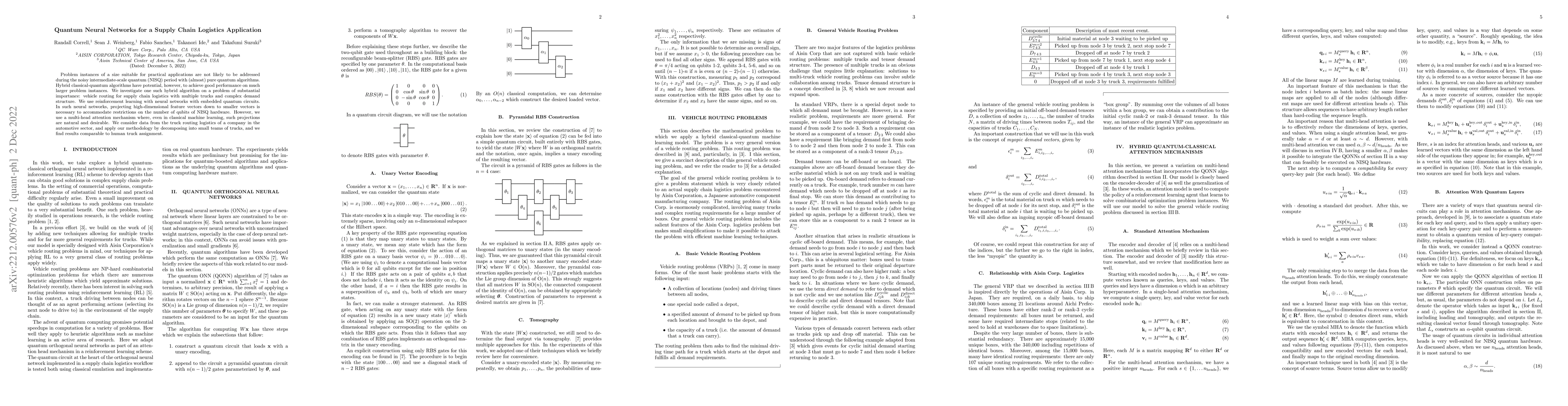 Thumbnail for Quantum Neural Networks for a Supply Chain Logistics Application