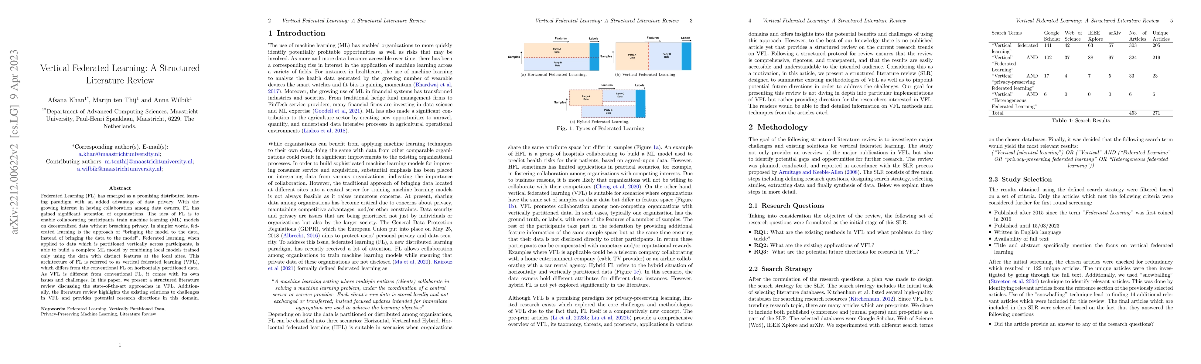 Thumbnail for Vertical Federated Learning: A Structured Literature Review