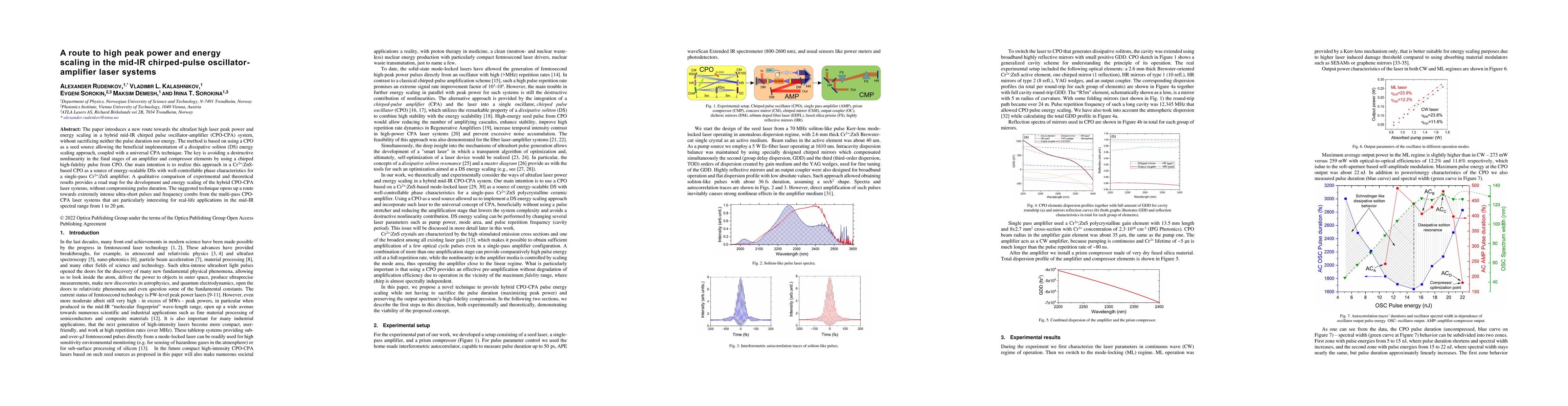 Thumbnail for A route to high peak power and energy scaling in the mid-IR
  chirped-pulse oscillator-amplifier laser systems