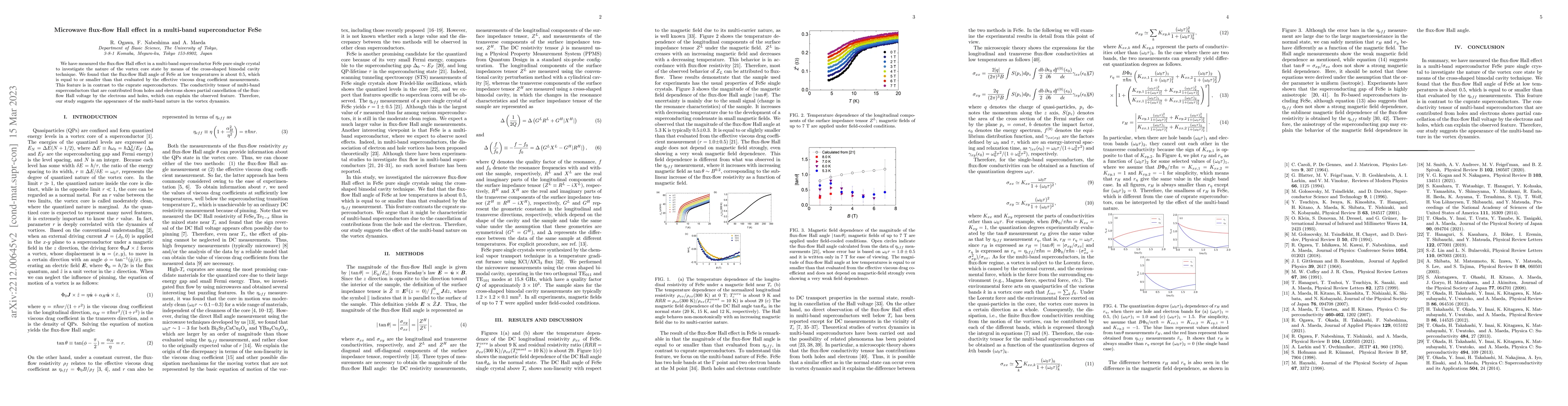 Thumbnail for Microwave flux-flow Hall effect in a multi-band superconductor FeSe