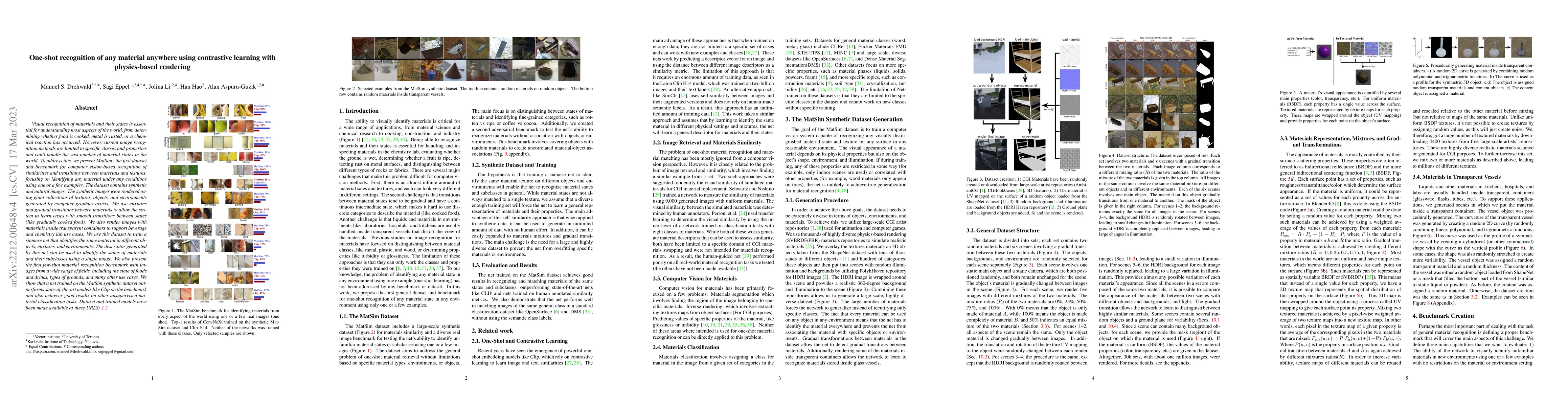 Thumbnail for One-shot recognition of any material anywhere using contrastive learning
  with physics-based rendering