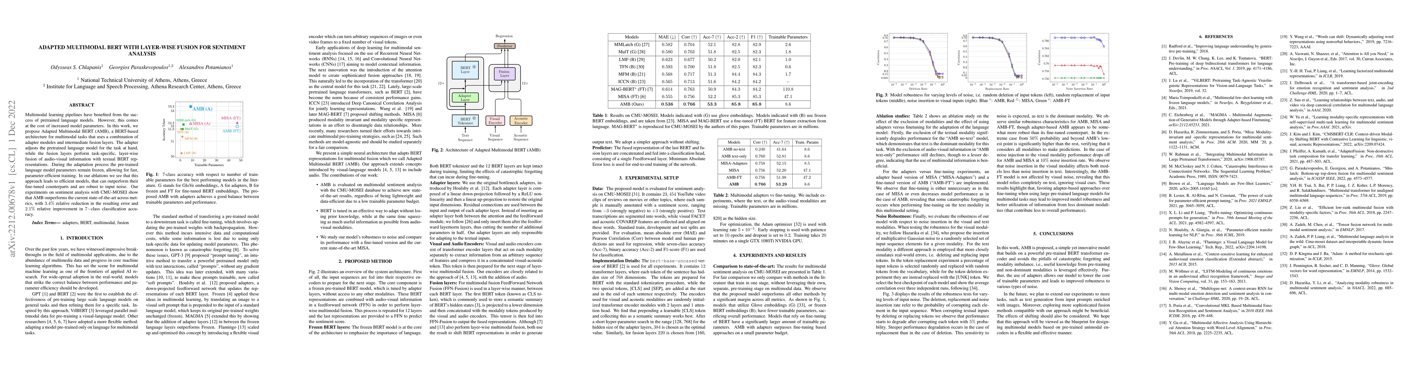 Thumbnail for Adapted Multimodal BERT with Layer-wise Fusion for Sentiment Analysis