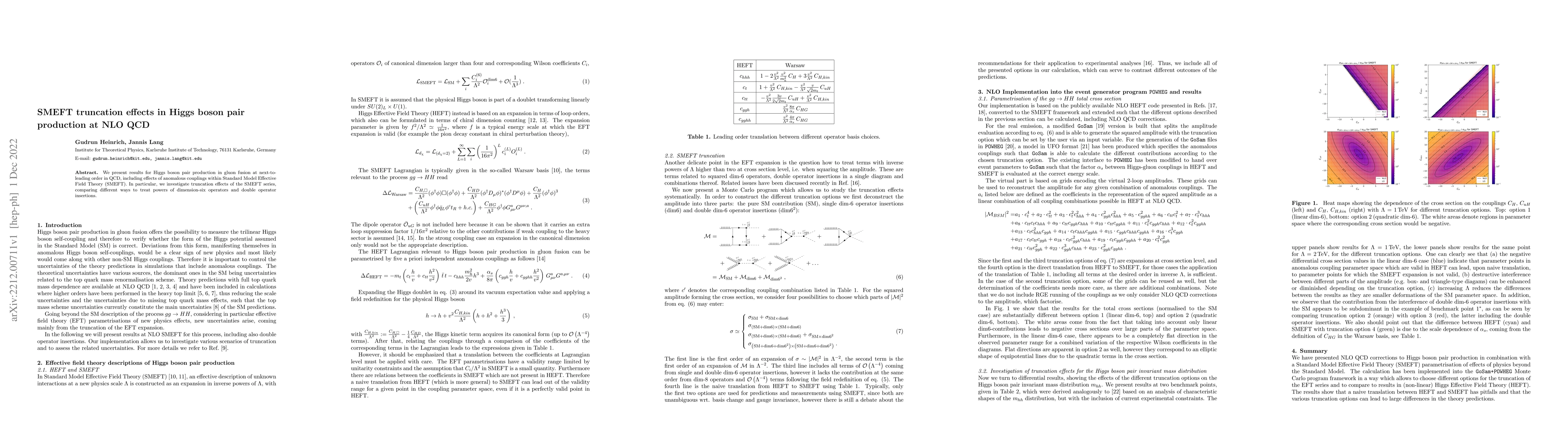 Thumbnail for SMEFT truncation effects in Higgs boson pair production at NLO QCD