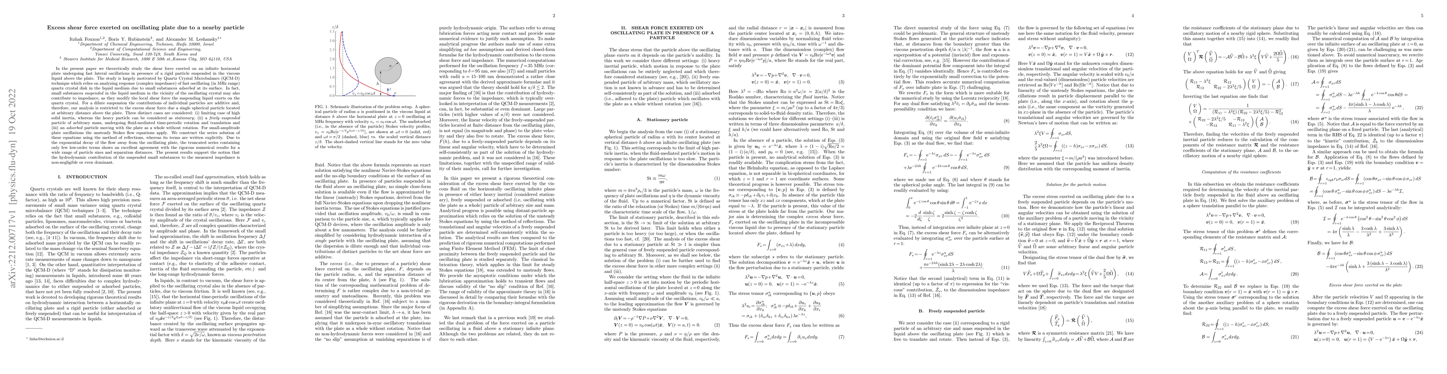 Thumbnail for Excess shear force exerted on oscillating plate due to a nearby particle