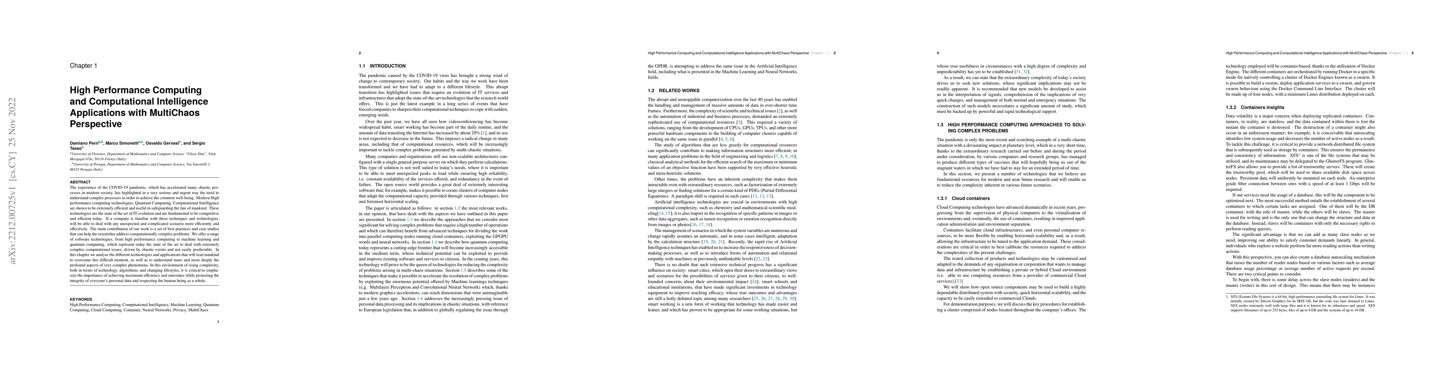 Thumbnail for High Performance Computing and Computational Intelligence Applications
  with MultiChaos Perspective