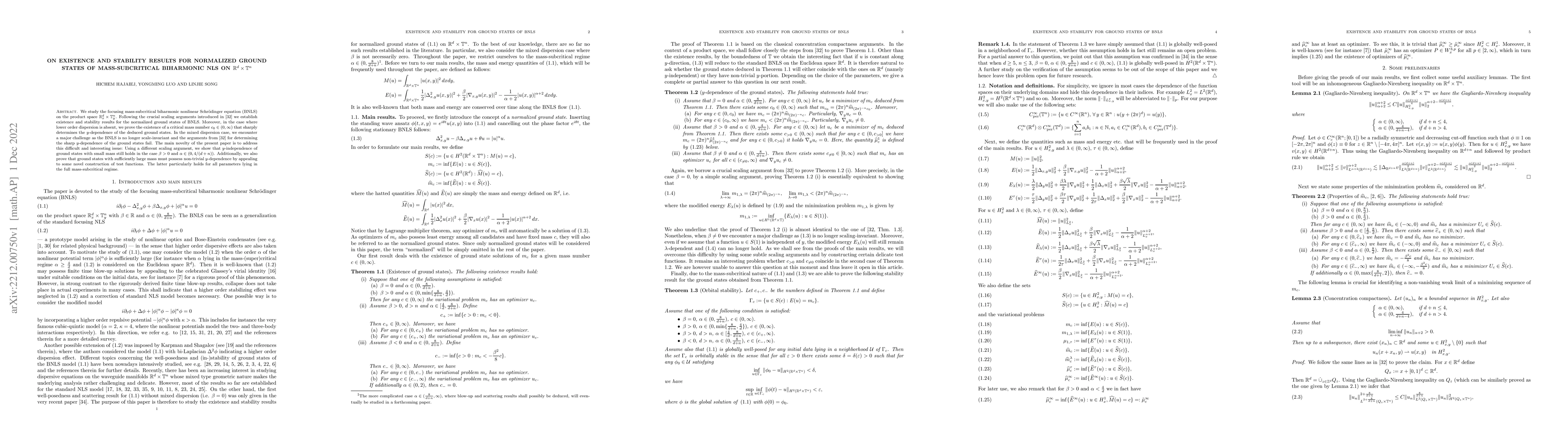 Thumbnail for On existence and stability results for normalized ground states of
  mass-subcritical biharmonic NLS on $\mathbb{R}^d\times\mathbb{T}^n$