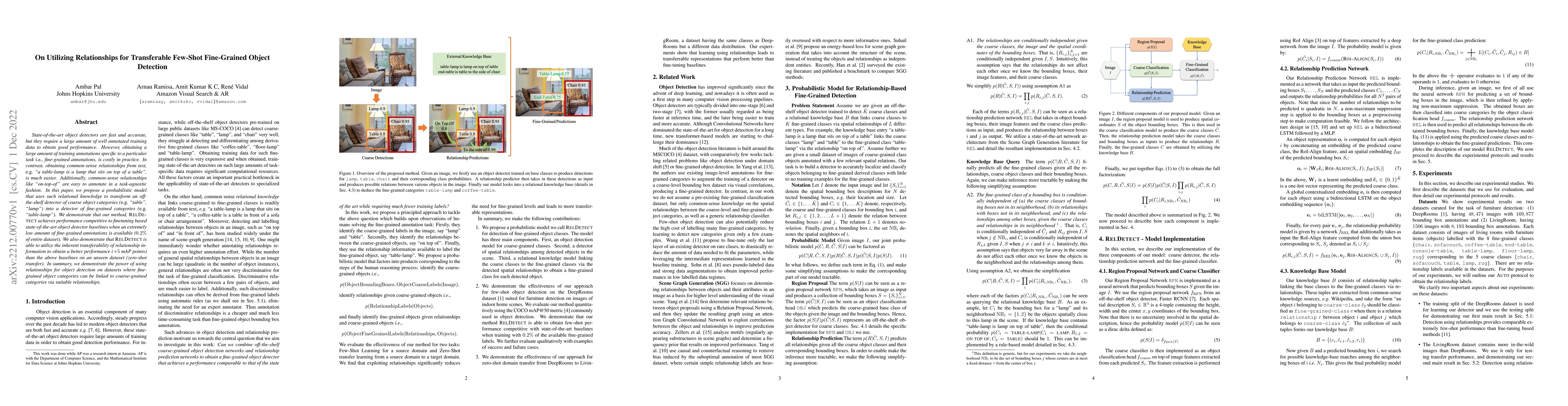 Thumbnail for On Utilizing Relationships for Transferable Few-Shot Fine-Grained Object
  Detection
