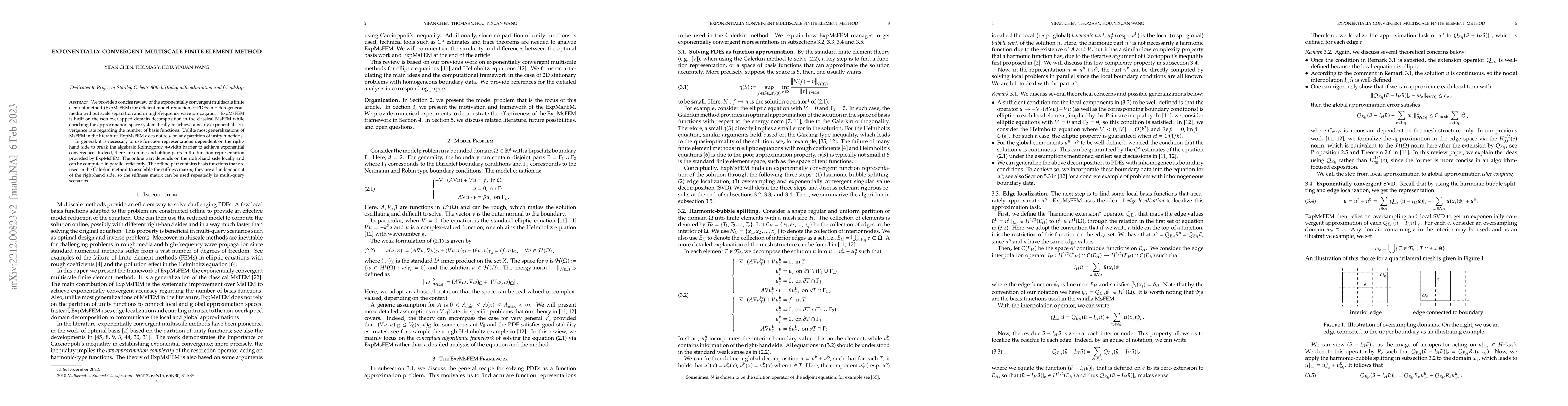 Thumbnail for Exponentially Convergent Multiscale Finite Element Method