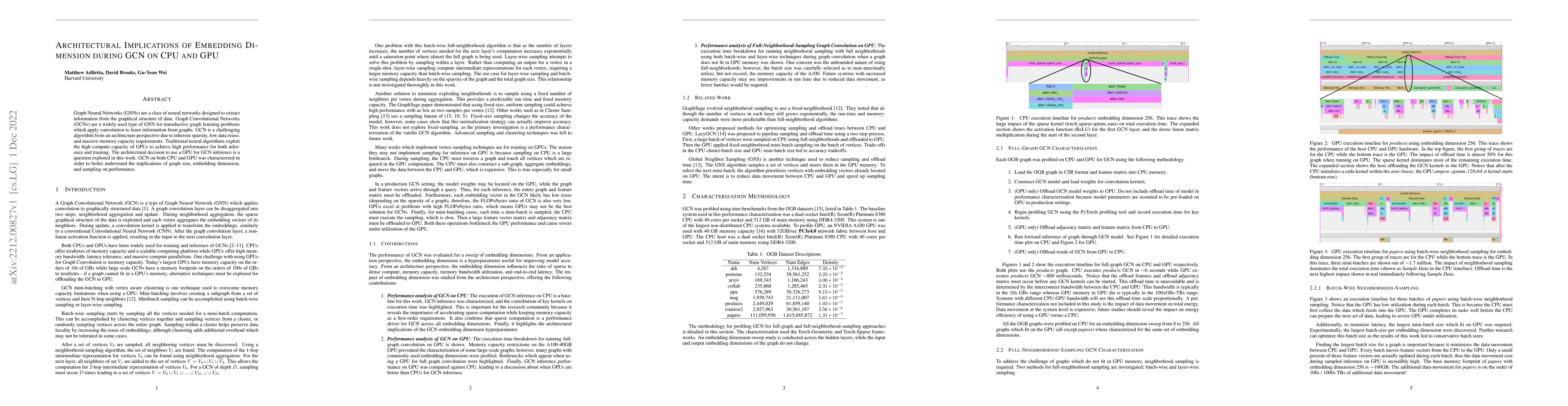 Thumbnail for Architectural Implications of Embedding Dimension during GCN on CPU and
  GPU