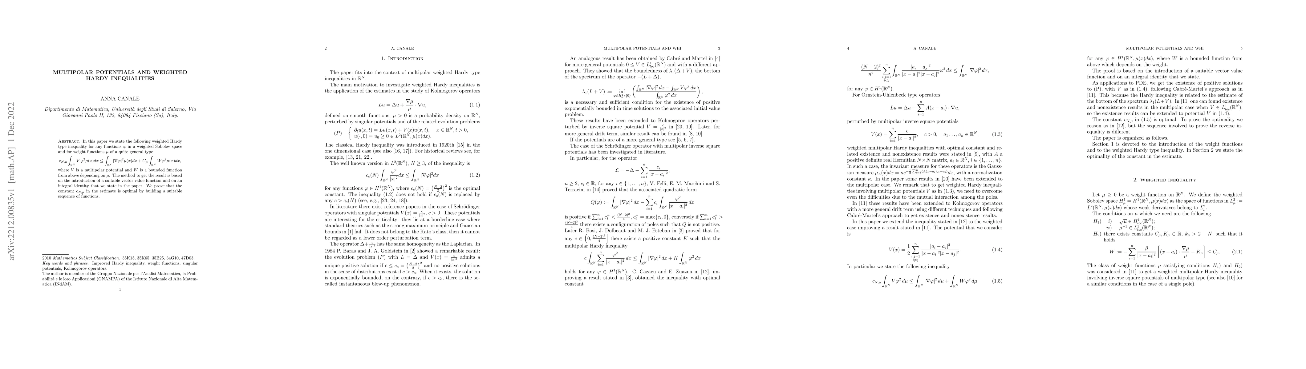 Thumbnail for Multipolar potentials and weighted Hardy inequalities