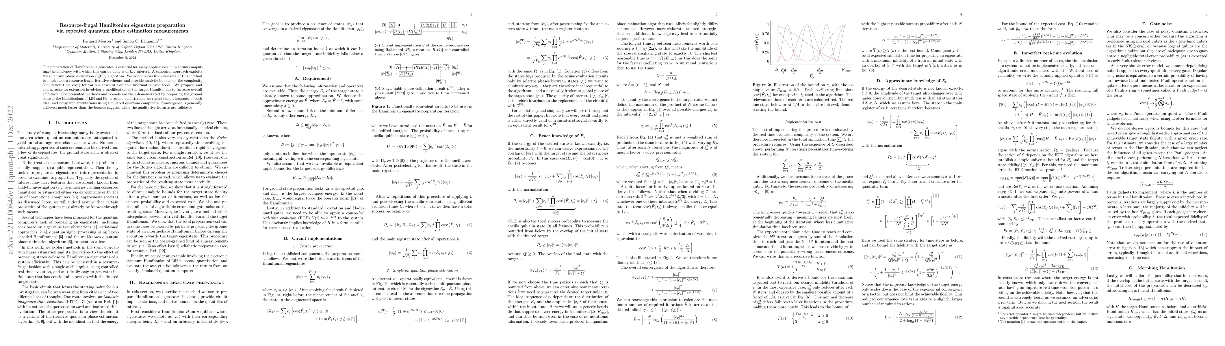 Thumbnail for Resource-frugal Hamiltonian eigenstate preparation via repeated quantum
  phase estimation measurements