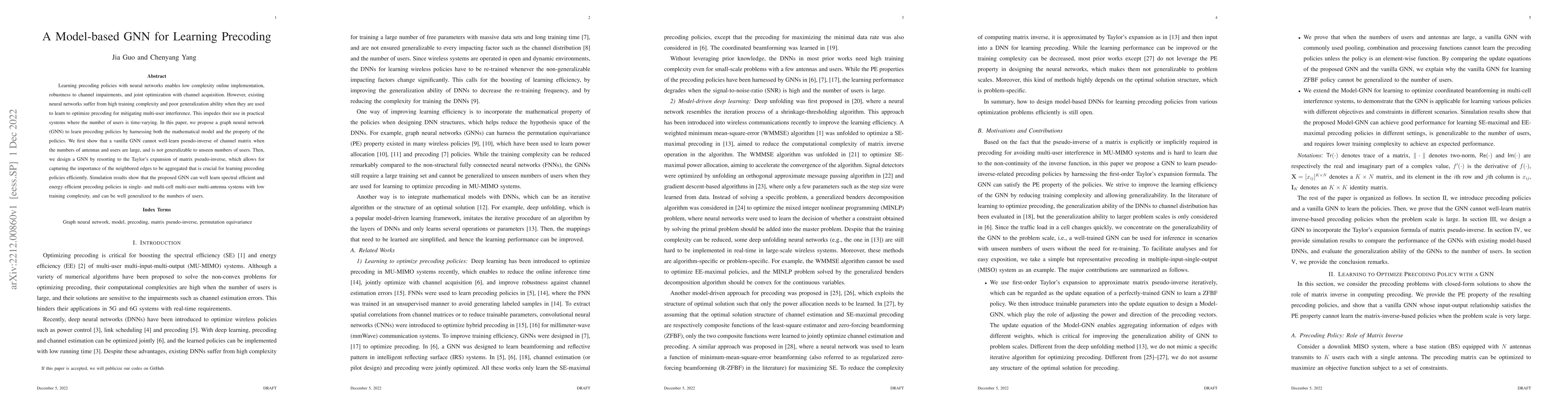 Thumbnail for A Model-based GNN for Learning Precoding