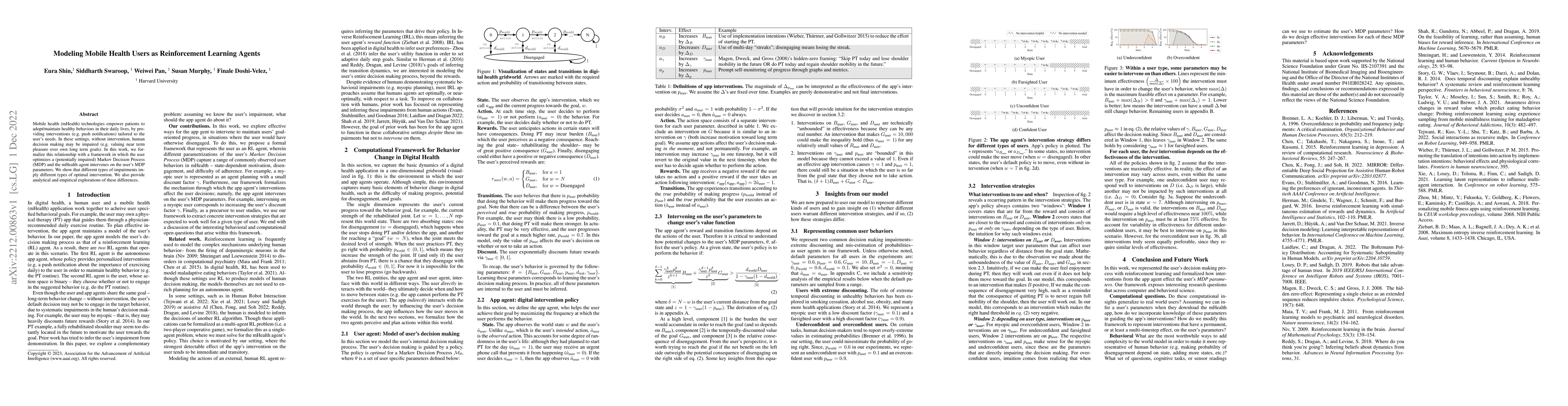 Thumbnail for Modeling Mobile Health Users as Reinforcement Learning Agents