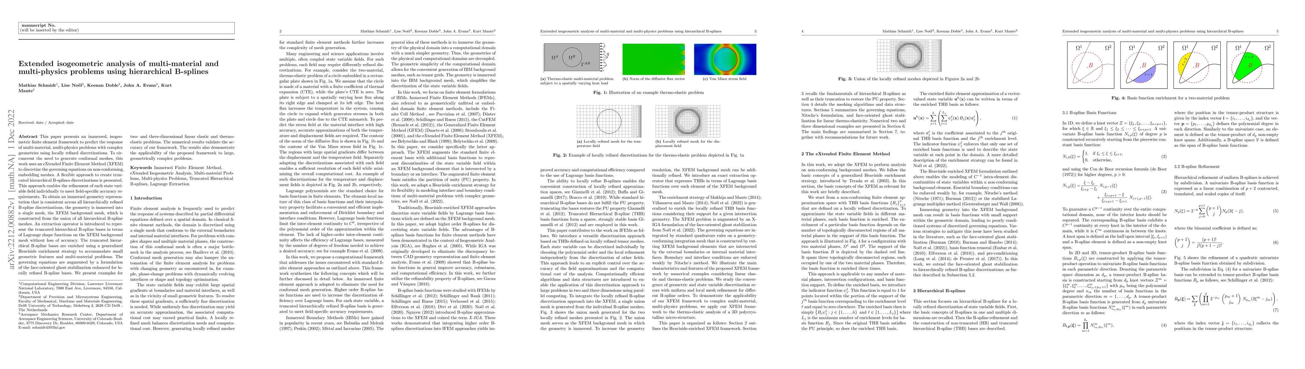 Thumbnail for Extended isogeometric analysis of multi-material and multi-physics
  problems using hierarchical B-splines