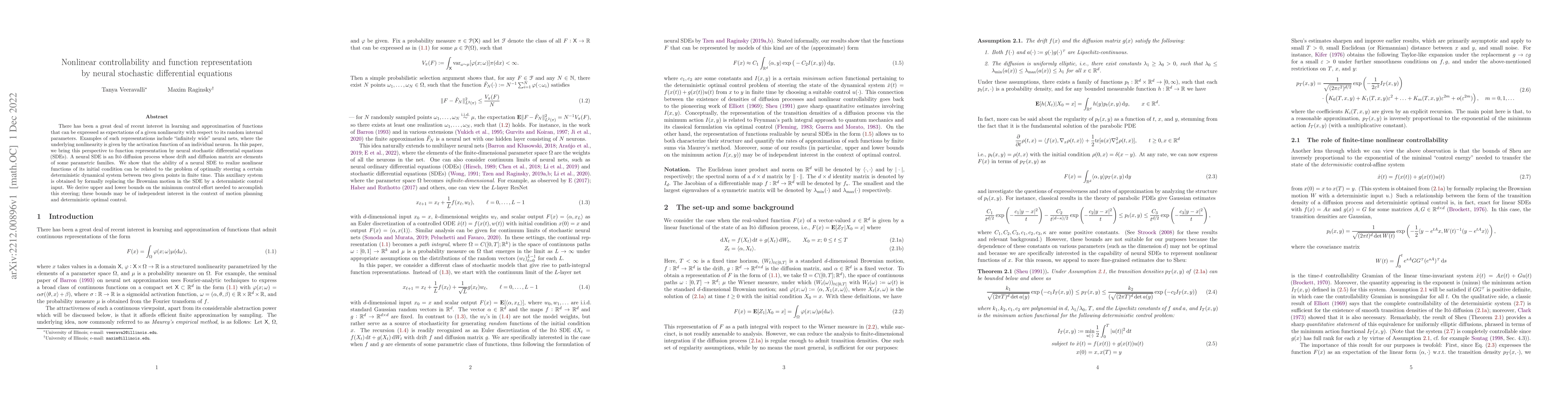 Thumbnail for Nonlinear controllability and function representation by neural
  stochastic differential equations