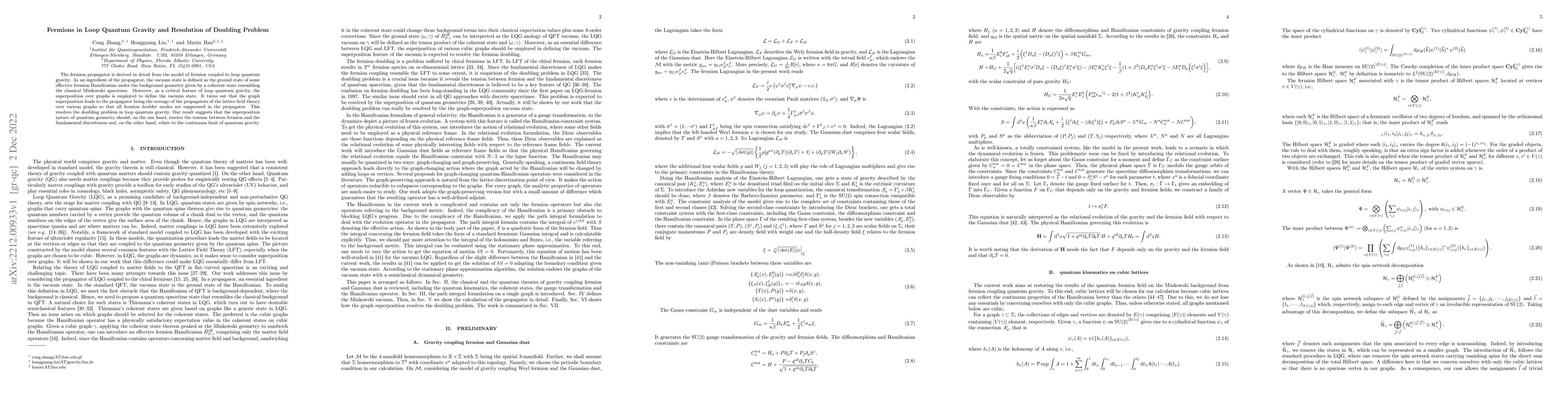 Thumbnail for Fermions in Loop Quantum Gravity and Resolution of Doubling Problem