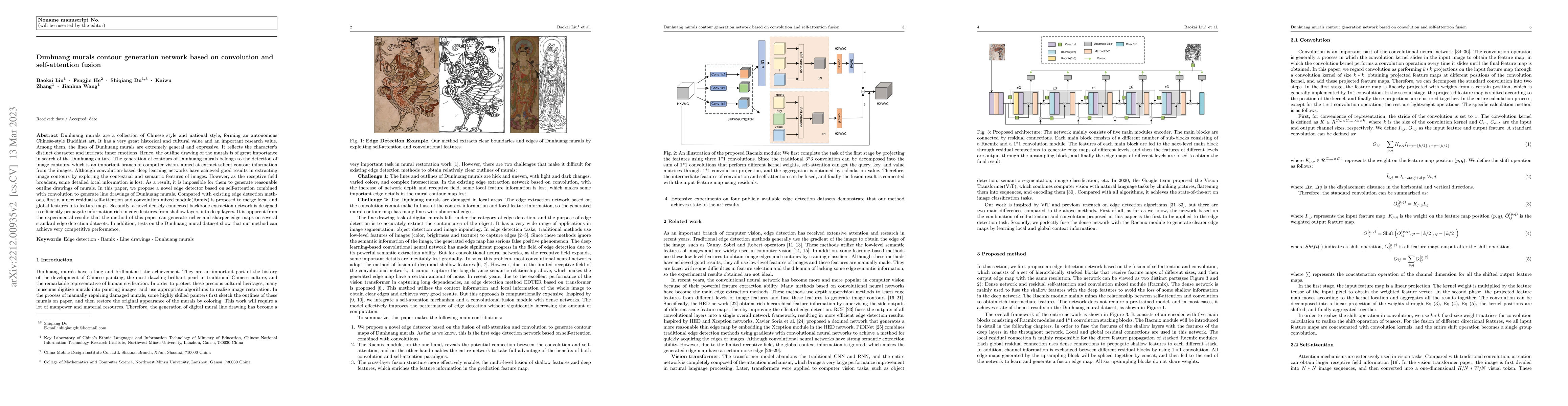 Thumbnail for Dunhuang murals contour generation network based on convolution and
  self-attention fusion