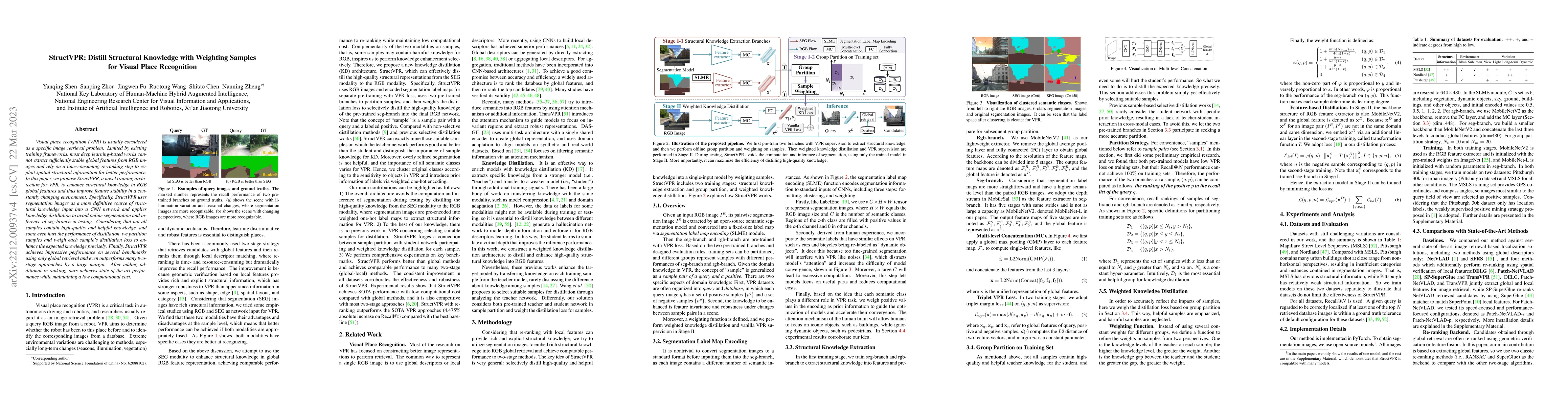 Thumbnail for StructVPR: Distill Structural Knowledge with Weighting Samples for
  Visual Place Recognition