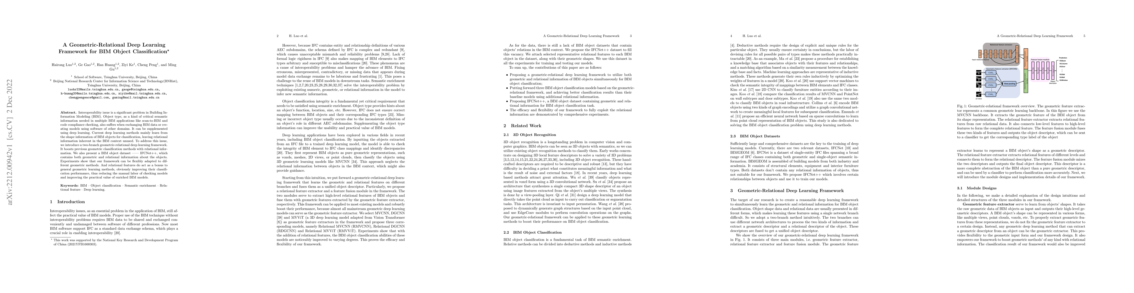 Thumbnail for A Geometric-Relational Deep Learning Framework for BIM Object
  Classification
