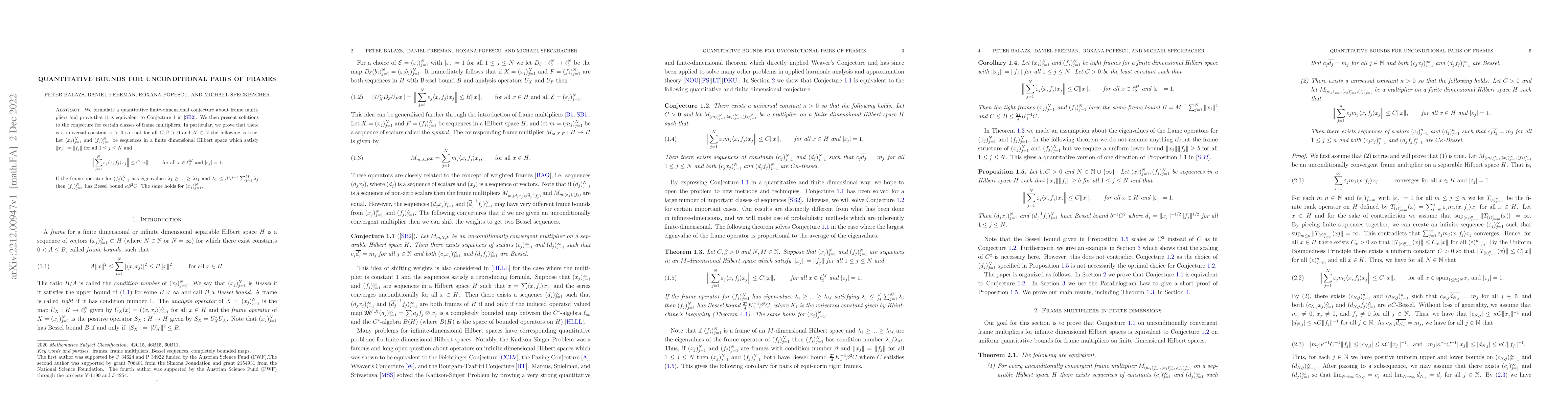 Thumbnail for Quantitative bounds for unconditional pairs of frames