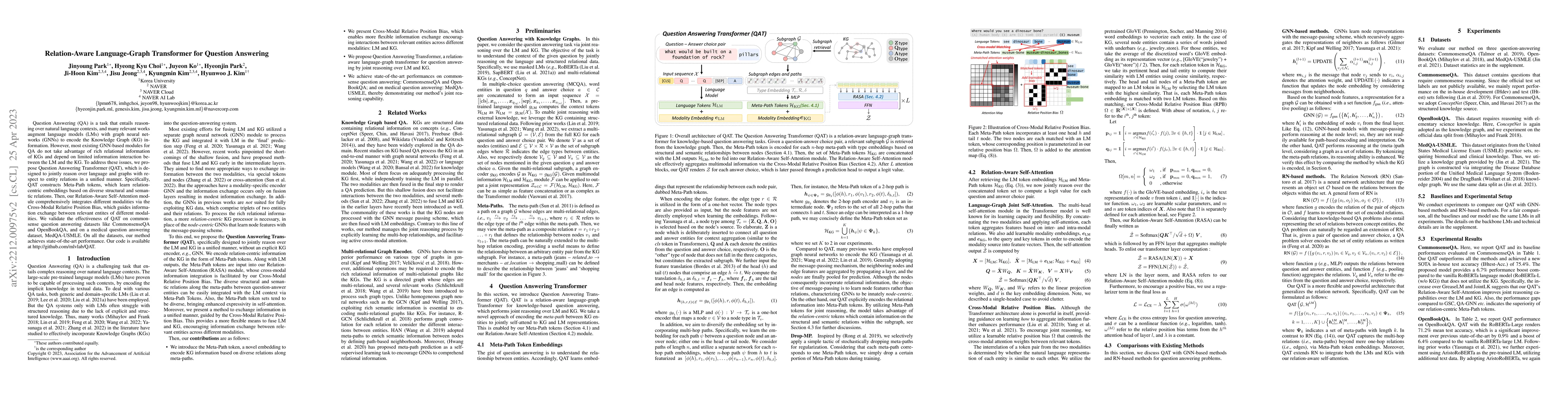 Thumbnail for Relation-Aware Language-Graph Transformer for Question Answering