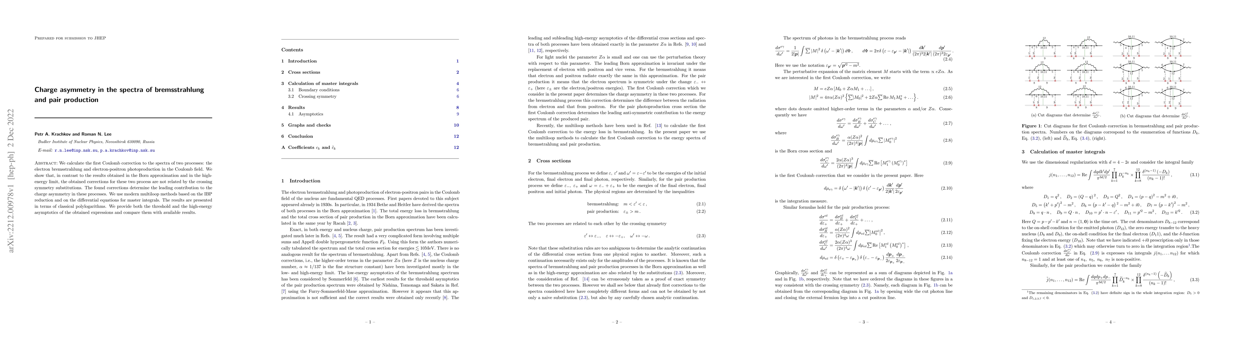 Thumbnail for Charge asymmetry in the spectra of bremsstrahlung and pair production