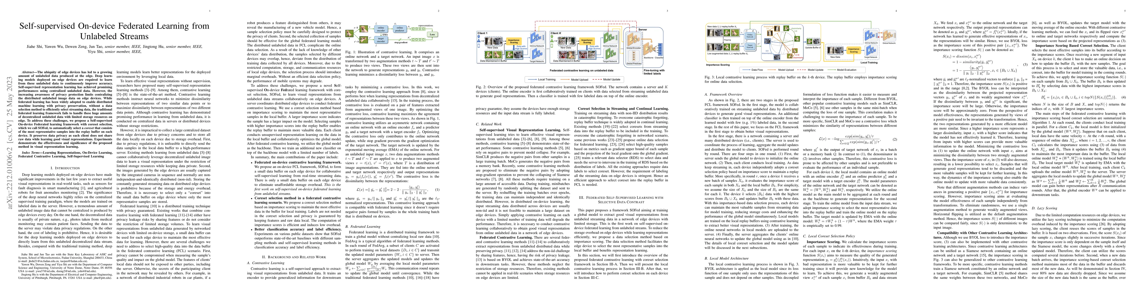 Thumbnail for Self-supervised On-device Federated Learning from Unlabeled Streams